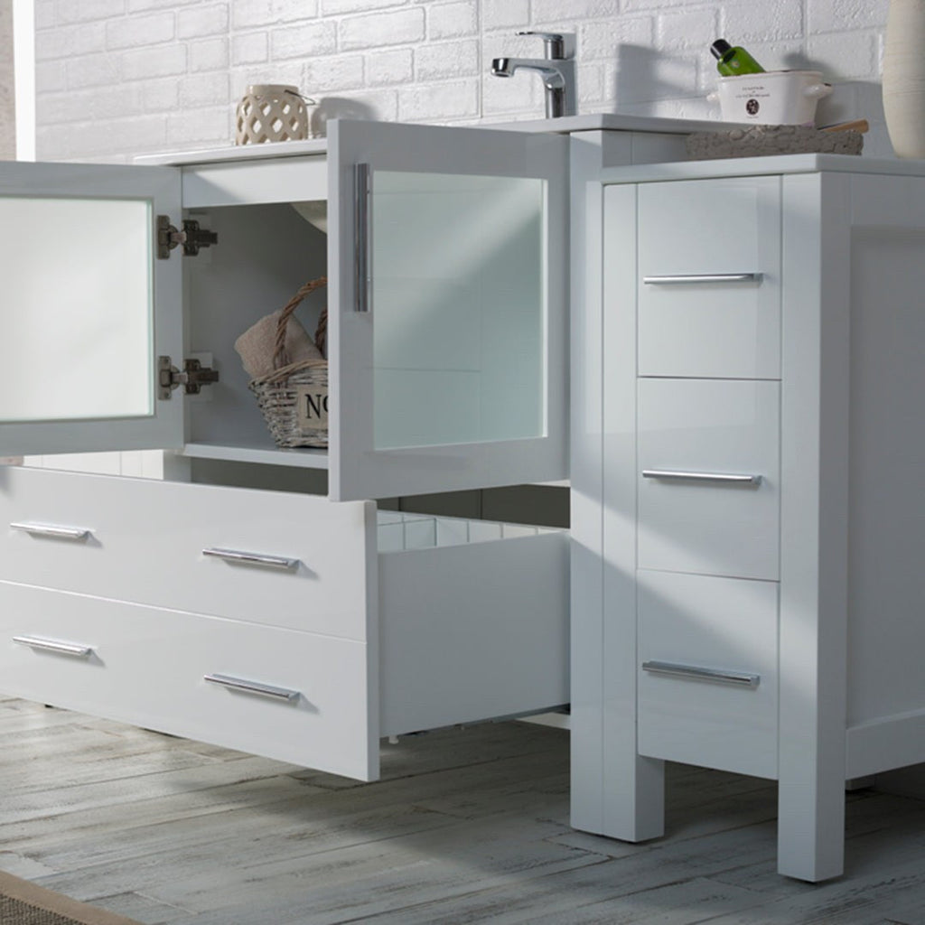 Blossom Sydney 60 Inch Bathroom Vanity with Side Cabinet - V8001 60S 01