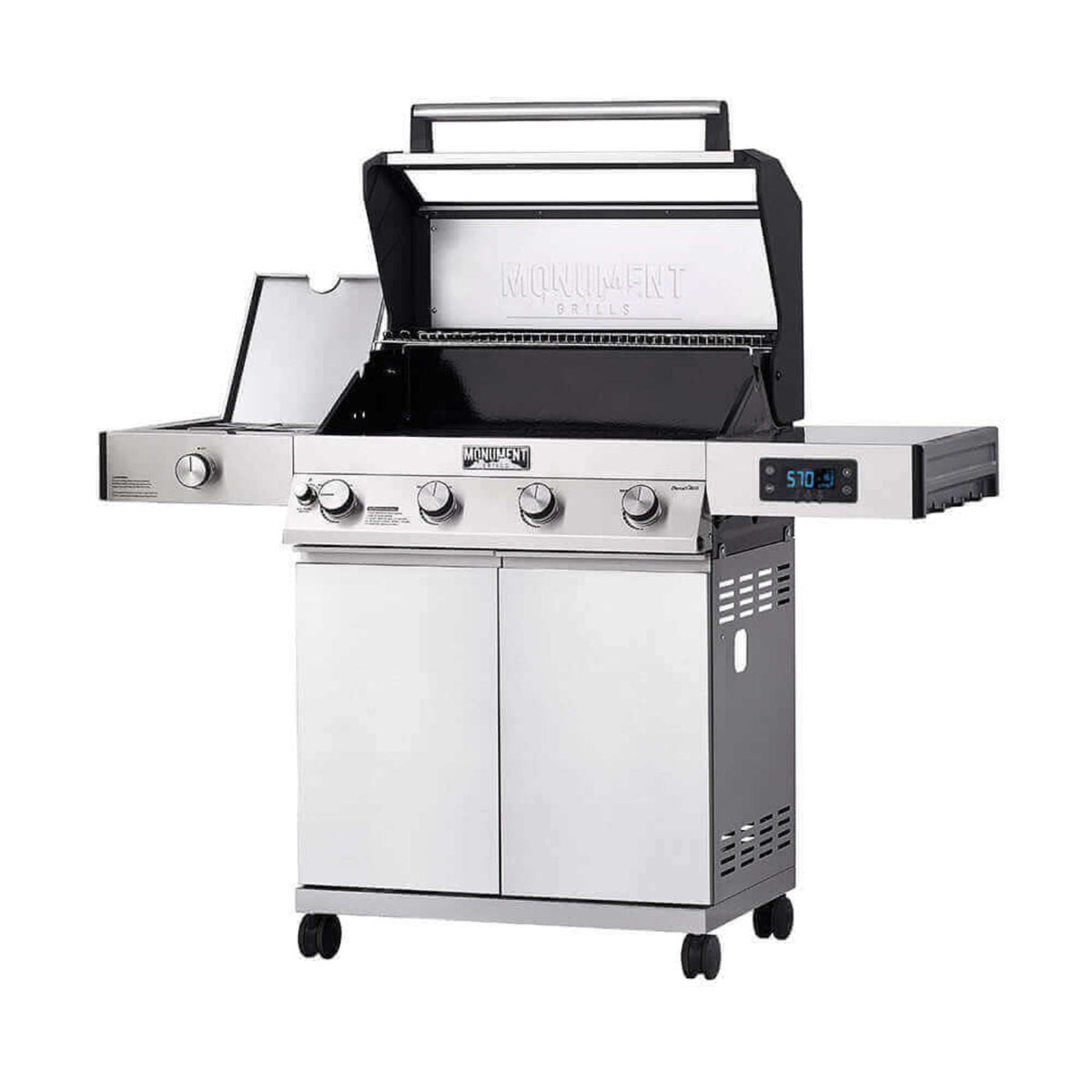 Monument Grills Denali 405 Series | 4 Burner Smart Tech Propane Gas Grill in Stainless Steel - D405
