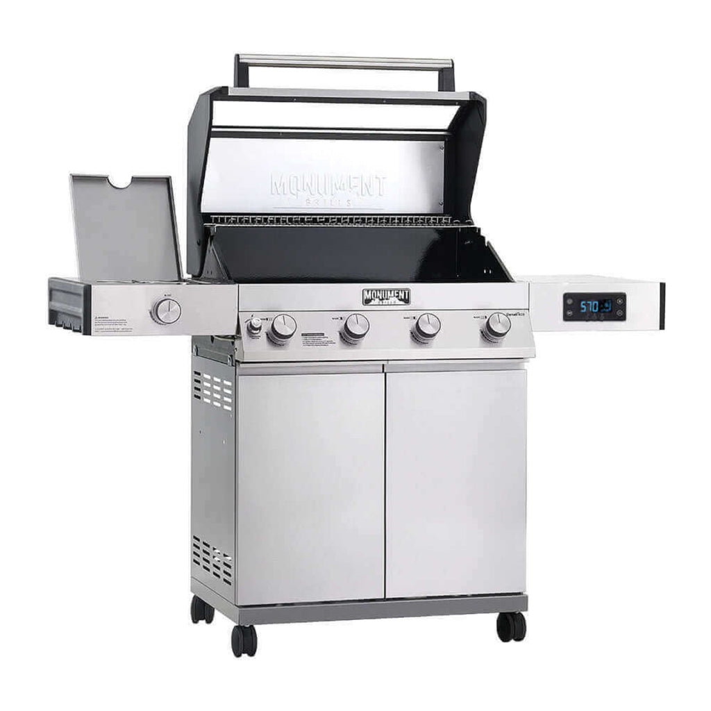 Monument Grills Denali 405 Series | 4 Burner Smart Tech Propane Gas Grill in Stainless Steel - D405