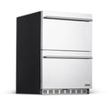 Newair - 24” 20-Bottle/80 Can Dual-Zone Built-in/Freestanding Outdoor Dual Drawer Wine & Beverage Center (NOF100SS00)