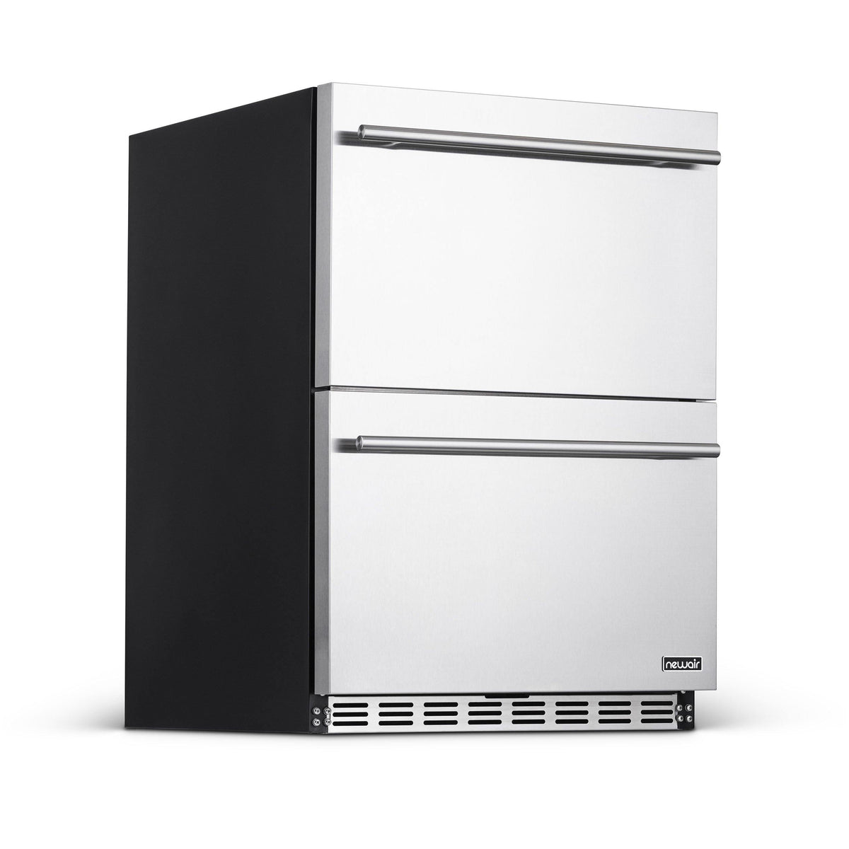 Newair - 24” 20-Bottle/80 Can Dual-Zone Built-in/Freestanding Outdoor Dual Drawer Wine & Beverage Center (NOF100SS00)