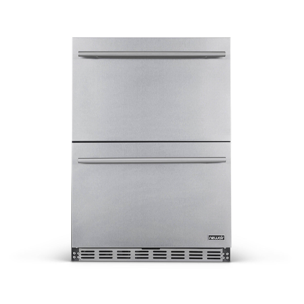 Newair - 24” 20-Bottle/80 Can Dual-Zone Built-in/Freestanding Outdoor Dual Drawer Wine & Beverage Center (NOF100SS00)
