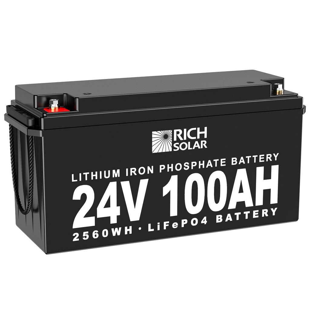 24V 100Ah LiFePO4 Lithium Iron Phosphate Battery