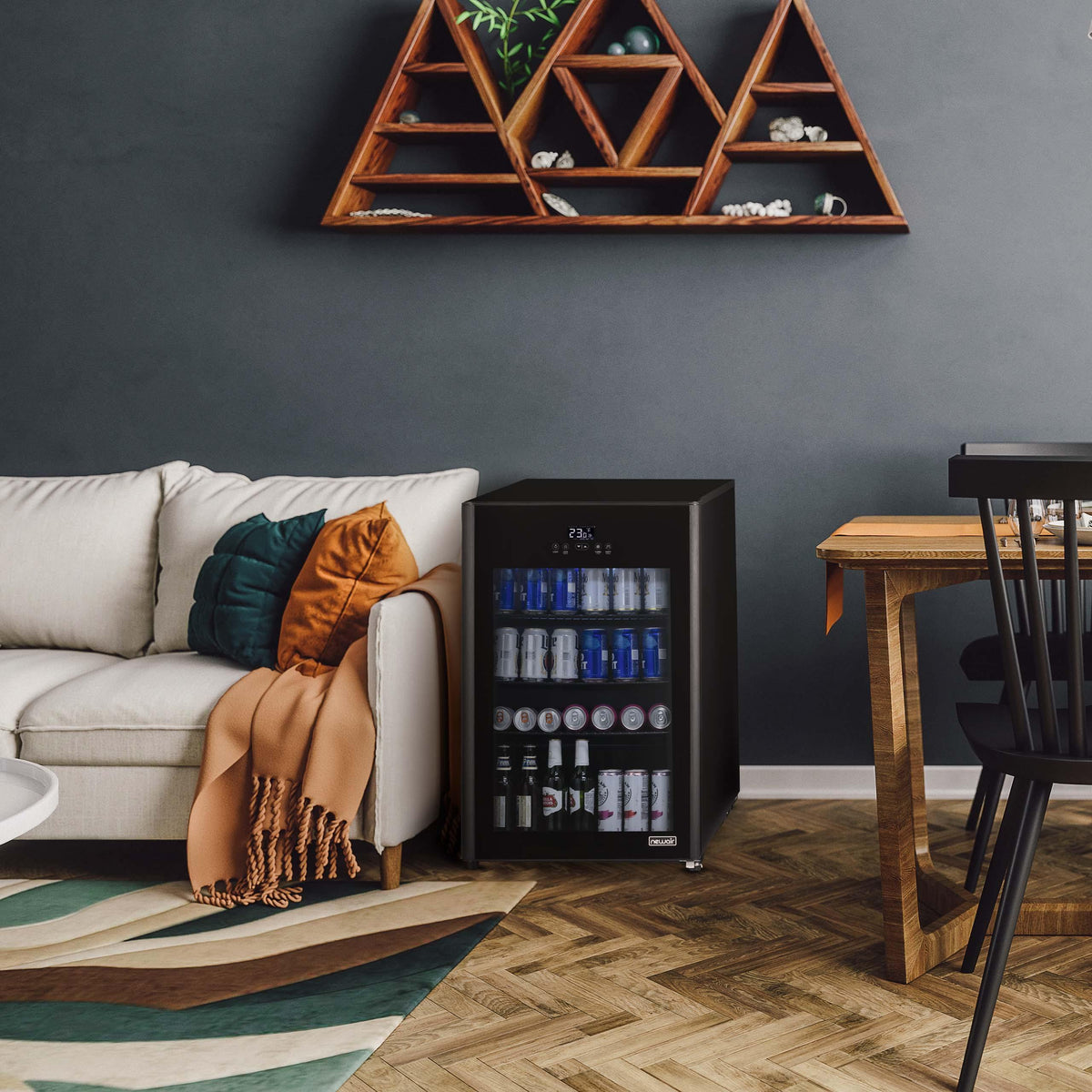 Newair Froster 125-Can Freestanding Black Beverage Center (NBF125BK00) - Chills Down to 23 Degrees!