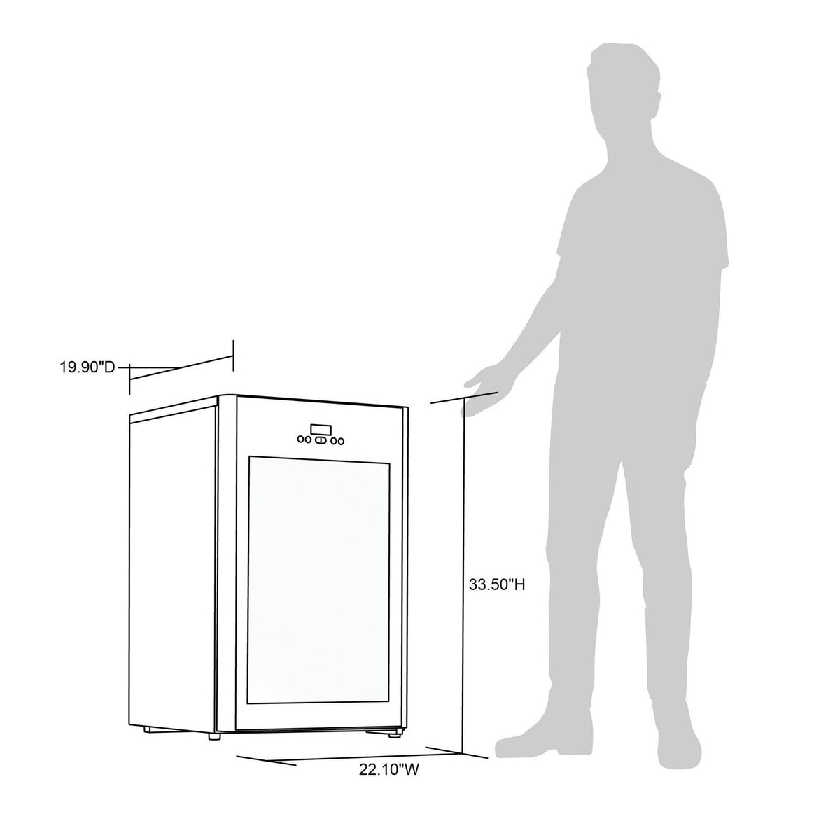 Newair Froster 125-Can Freestanding Black Beverage Center (NBF125BK00) - Chills Down to 23 Degrees!