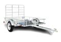 DK2 MMT4X6OG 1295 lbs. Capacity 4 ft. x 6 ft. Open Rail Galvanized Steel Flatbed Trailer New - MMT4X6OG