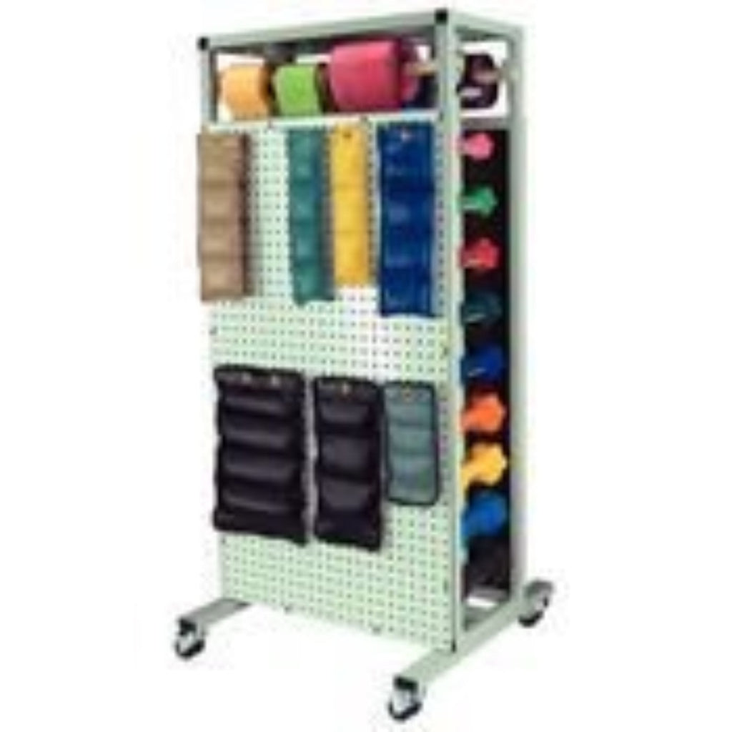 Patterson Medical Supply - Storage Rack 24 X 24 X 53 Inch, With Cuff Weight & Dumbbell - 5161