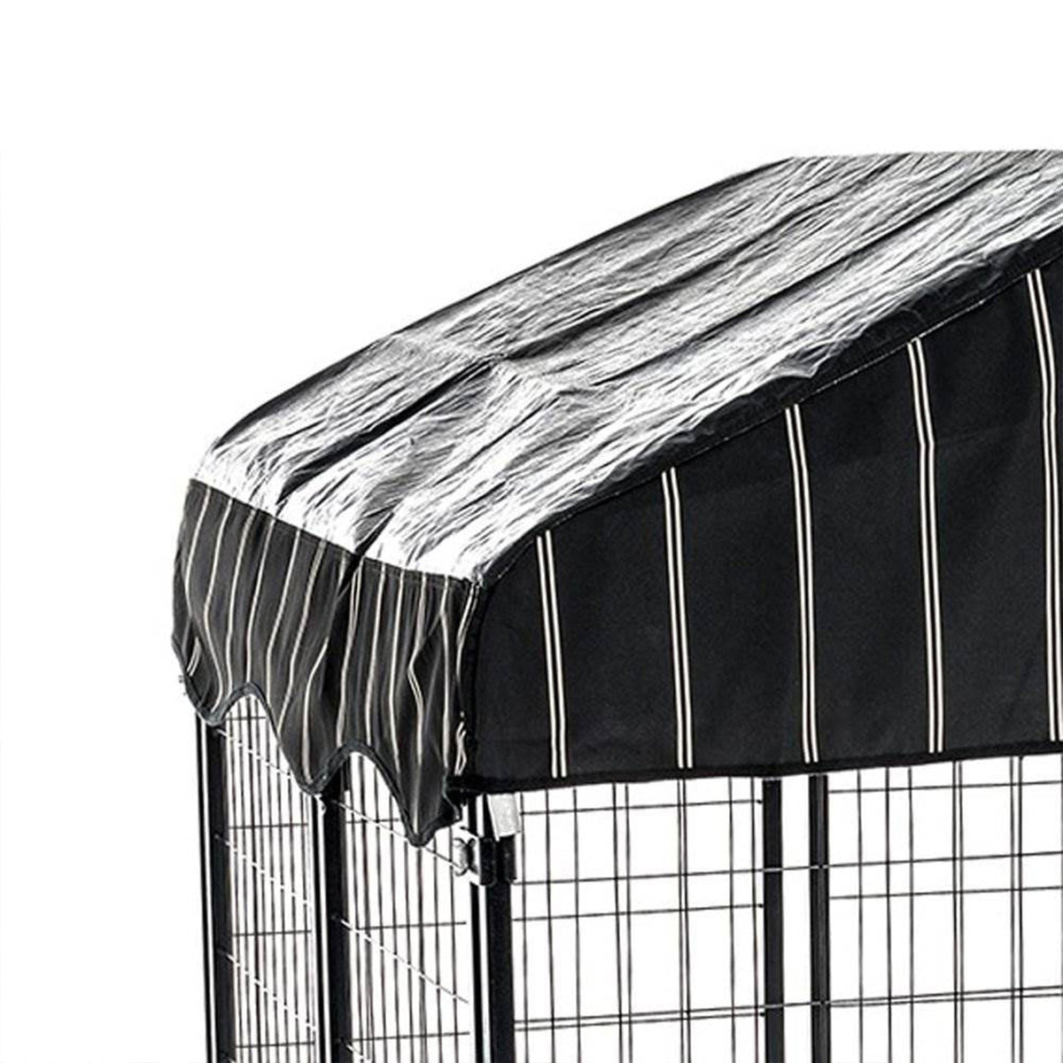 Lucky Dog 4' x 4' x 4.5' Covered Wire Dog Fence Kennel Pet Play Pen (2 Pack) - 108876