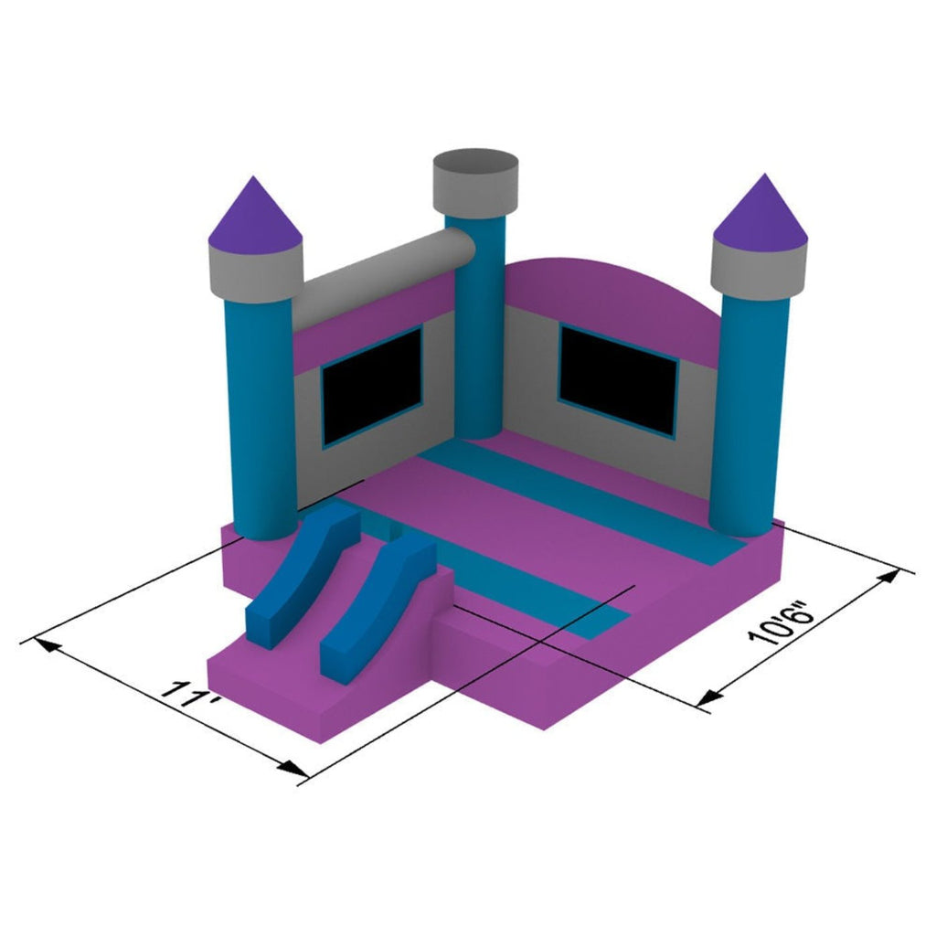 Commercial Princess Castle Bounce House with Blower by Inflatable HQ
