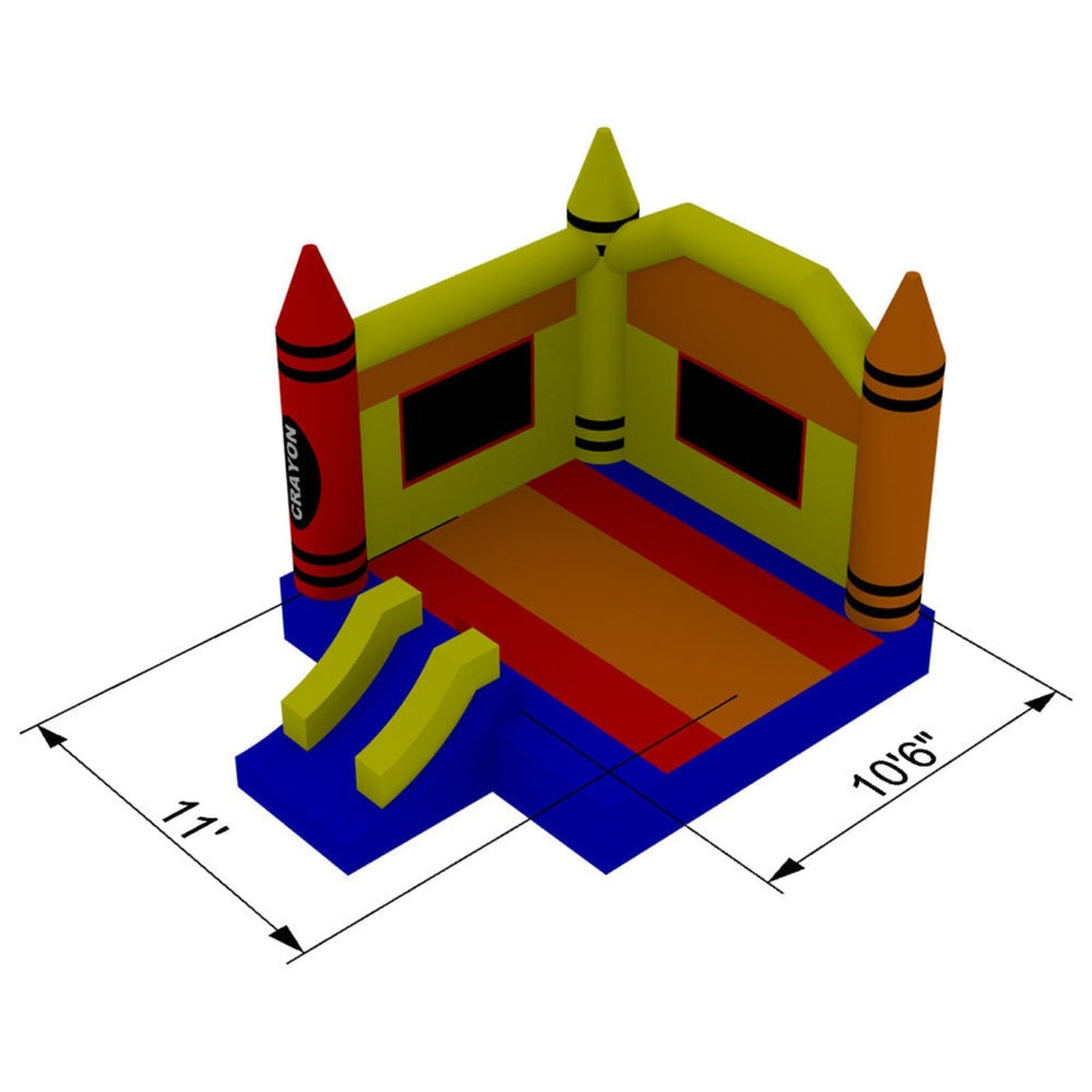 Commercial Crayon Bounce House with Blower by Inflatable HQ