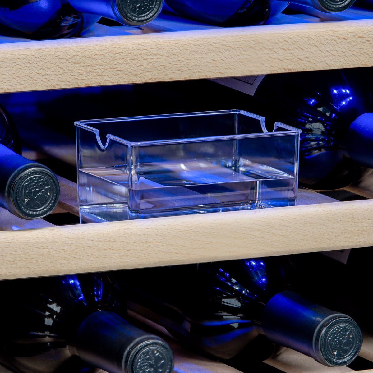 Newair - 24” 46-Bottle Dual-Zone Built-in/Freestanding Wine Cooler (AWR-460DB) - Stainless Steel w/ Beech Wood Shelves