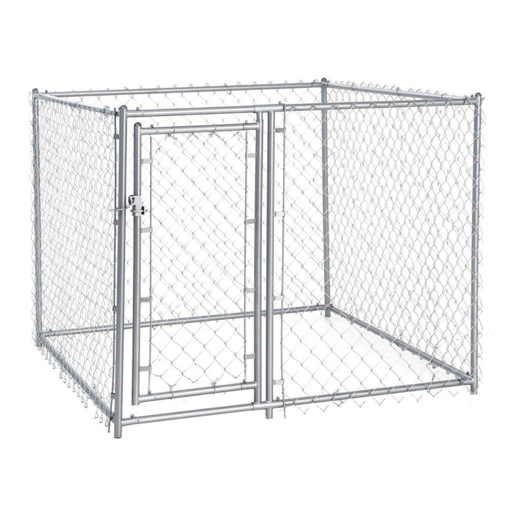 Lucky Dog 5 x 5 x 4 Foot Heavy Duty Outdoor Chain Link Dog Kennel (2 Pack) - 125137