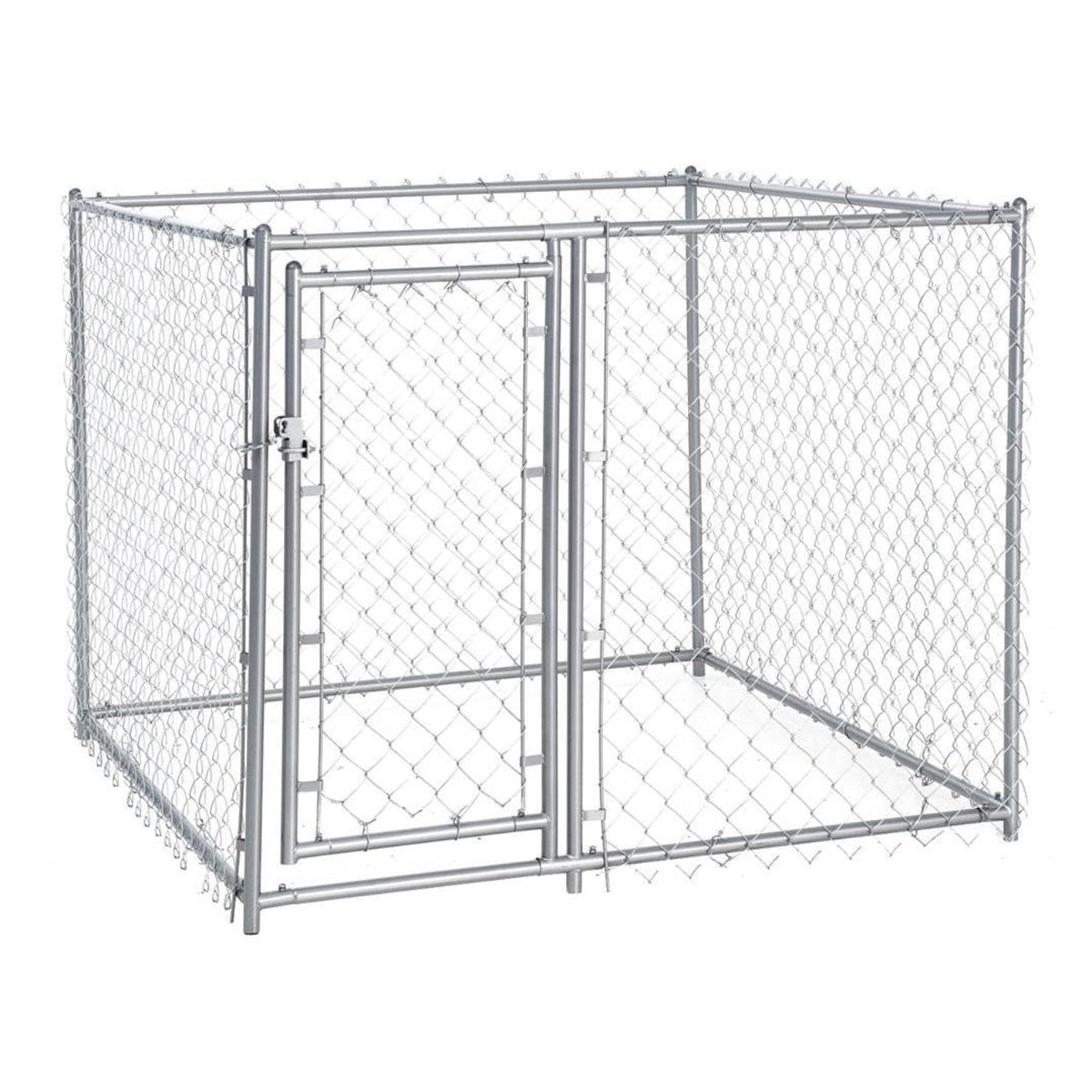 Lucky Dog 5 x 5 x 4 Foot Heavy Duty Outdoor Chain Link Dog Kennel (2 Pack) - 125137