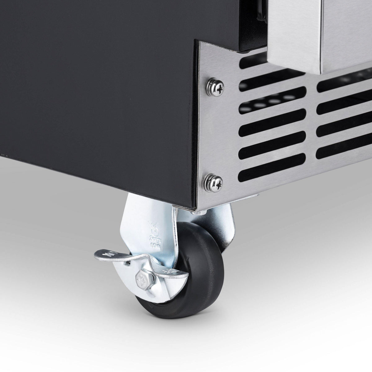 Newair - 24” 160-Can Built-in/Portable Weatherproof Outdoor Beverage Fridge (NOF160SS00) - Stainless Steel w/ Auto-Closing Door & Easy Glide Casters