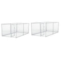 Lucky Dog 10 x 5 x 4 Foot Heavy Duty Outdoor Chain Link Kennel Enclosure (2 Pk) - 130240