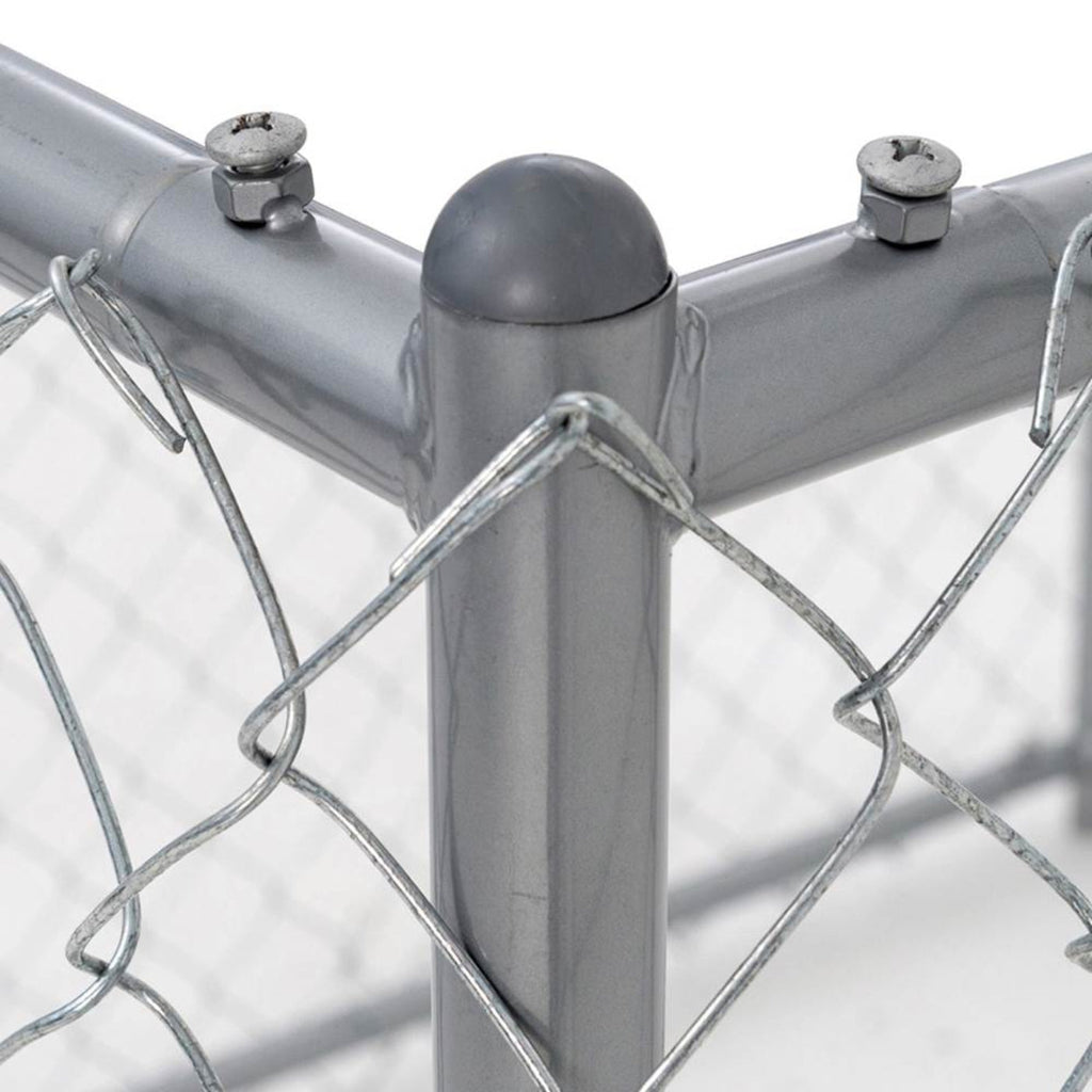 Lucky Dog 10 x 5 x 4 Foot Heavy Duty Outdoor Chain Link Kennel Enclosure (2 Pk) - 130240