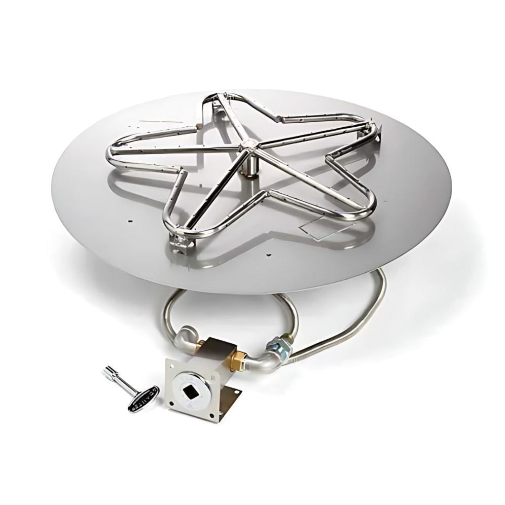 14″ Match Lit Fire Pit Kit with Penta Burner - PENTA14MLFPK-FLEX-NG