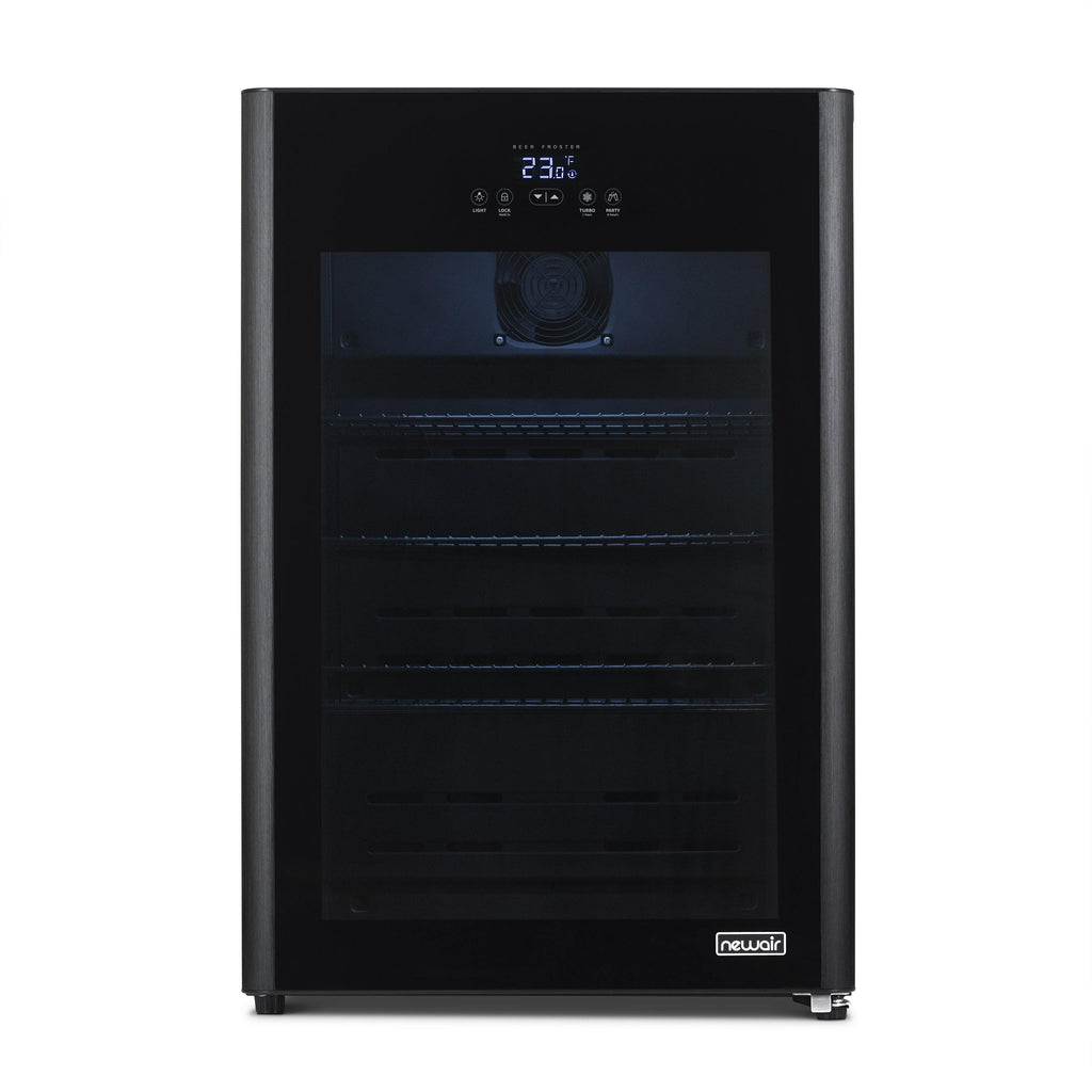 Newair Froster 125-Can Freestanding Black Beverage Center (NBF125BK00) - Chills Down to 23 Degrees!