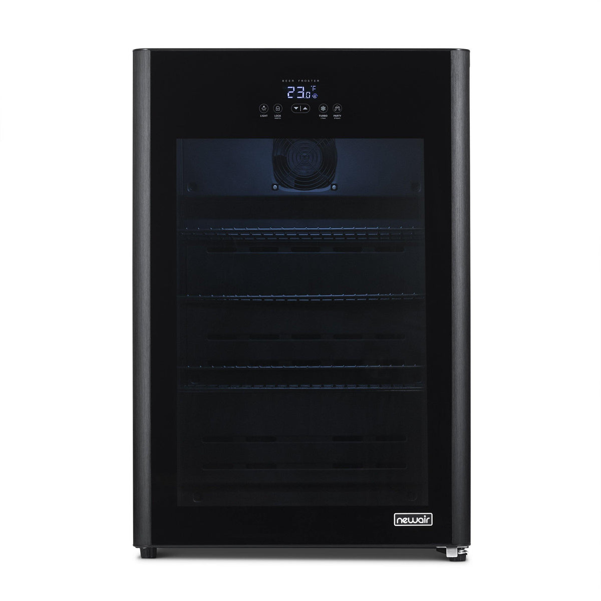 Newair Froster 125-Can Freestanding Black Beverage Center (NBF125BK00) - Chills Down to 23 Degrees!