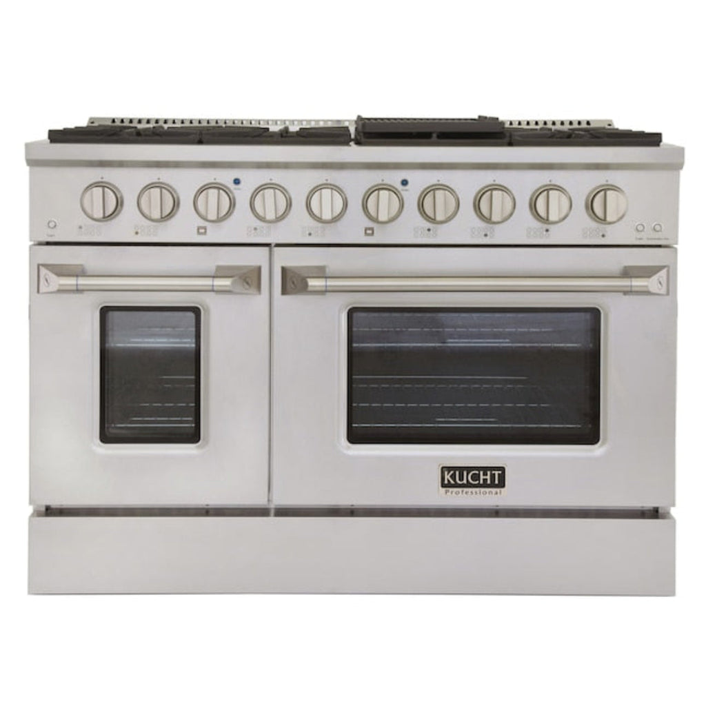 Kucht Professional 48 in. 6.7 cu ft. Propane Gas Range with Silver Knob - KNG481/LP-S