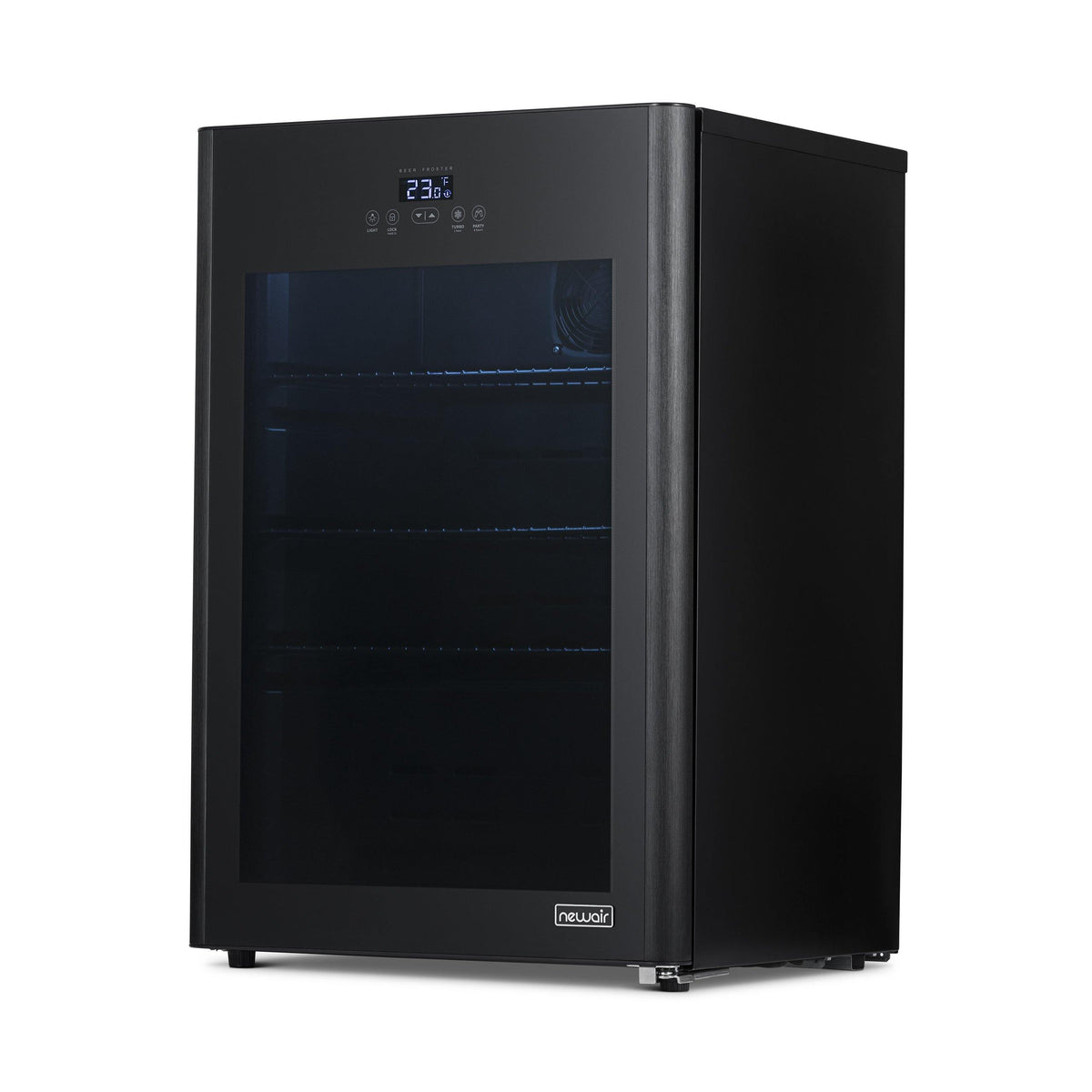 Newair Froster 125-Can Freestanding Black Beverage Center (NBF125BK00) - Chills Down to 23 Degrees!