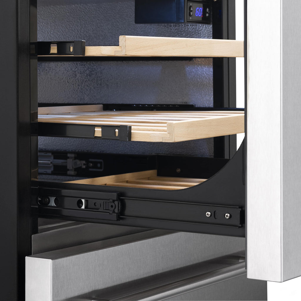 Newair - 24” 20-Bottle/80 Can Dual-Zone Built-in/Freestanding Outdoor Dual Drawer Wine & Beverage Center (NOF100SS00)