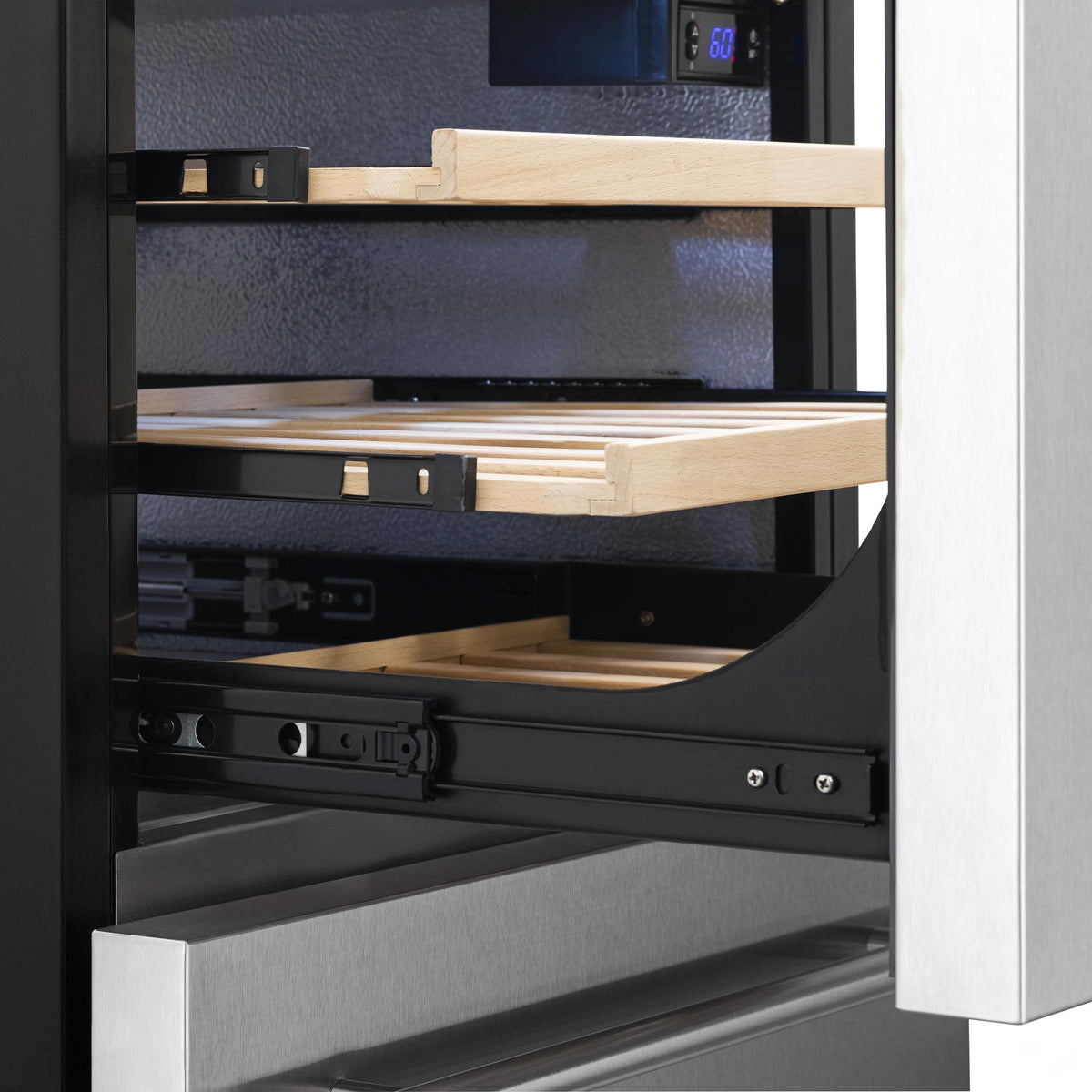 Newair - 24” 20-Bottle/80 Can Dual-Zone Built-in/Freestanding Outdoor Dual Drawer Wine & Beverage Center (NOF100SS00)