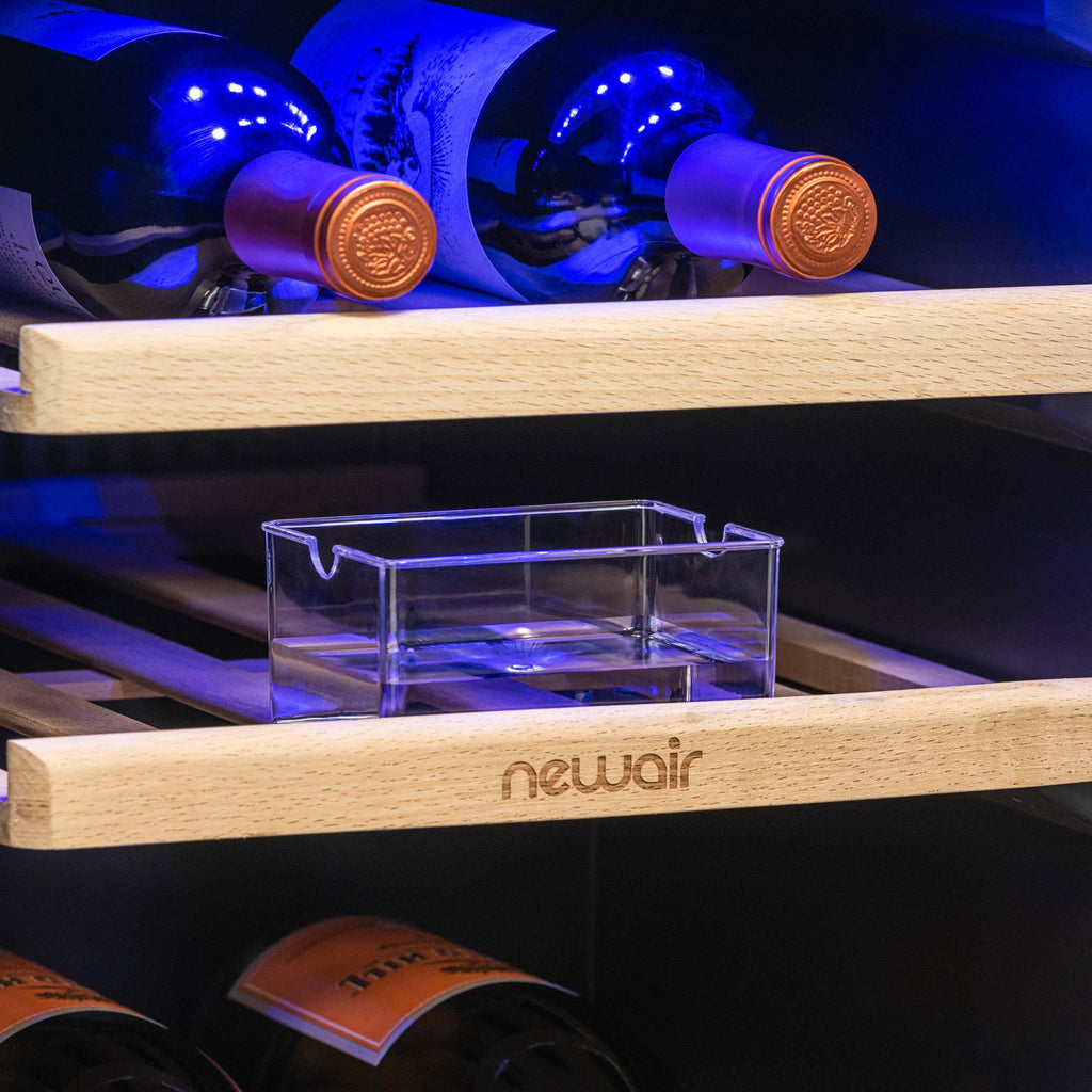 Newair - 15” 9-Bottle/48 Can Built-in/Freestanding Dual-Zone Wine & Beverage Center (NWB057SS00)