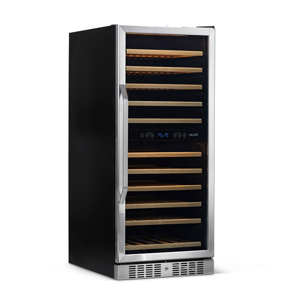Newair - 27” 116-Bottle Dual-Zone Built-in Stainless Steel Wine Cooler (AWR-1160DB)