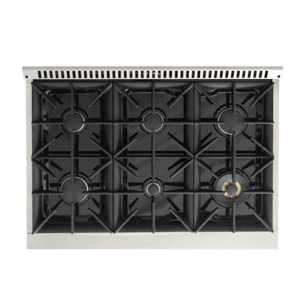 Kucht 36" Pro-Style Propane Gas Dual Fuel Range in White with Rose Gold Accents, KDF362/LP-W-ROSE - KDF362/LP-W-ROSE