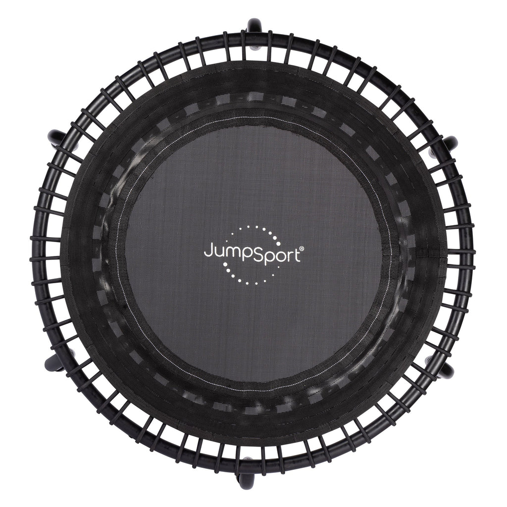 Disc-O-Bed JumpSport 350 Indoor Lightweight 39" Fitness Trampoline, Black with White Frame - 168413