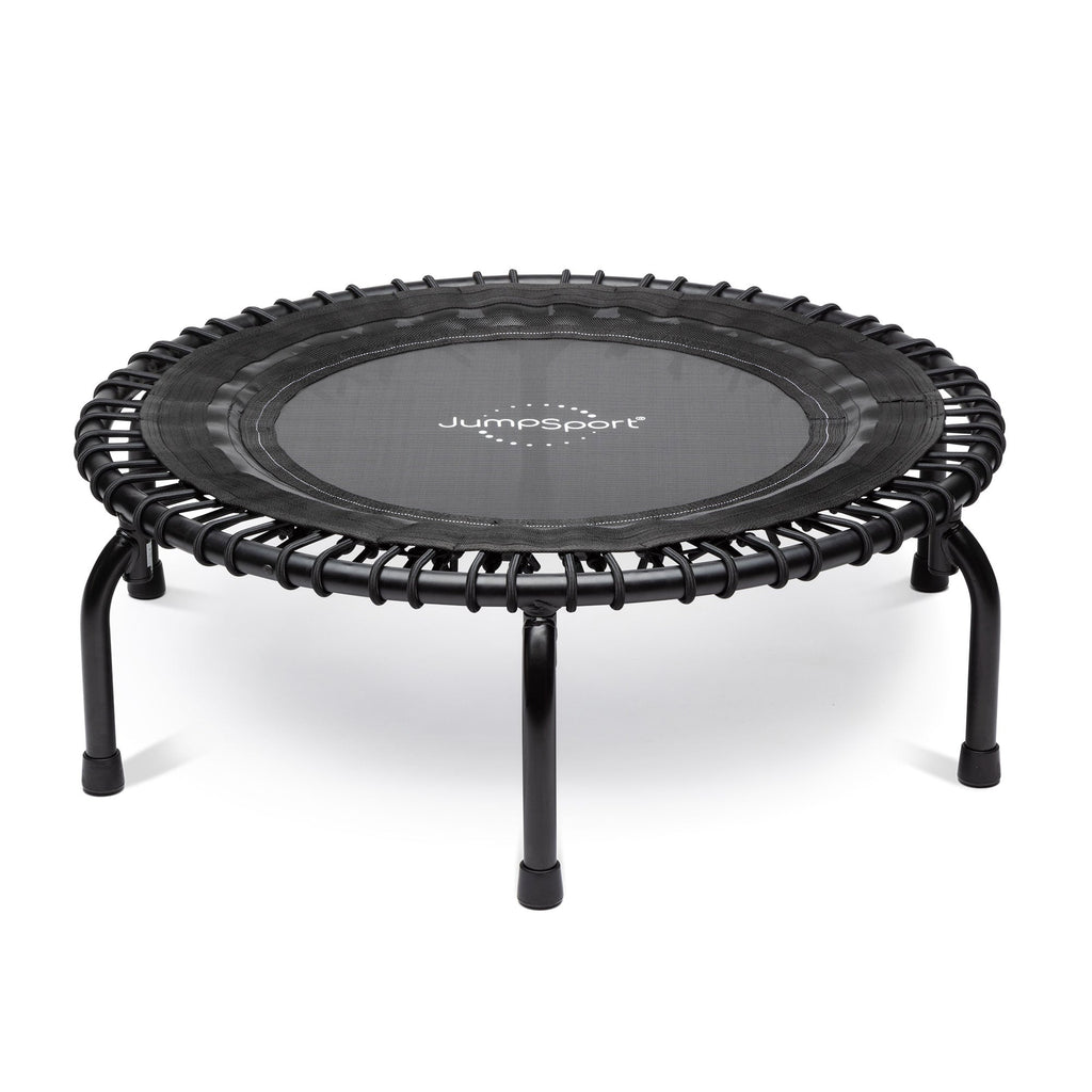 Disc-O-Bed JumpSport 350 Indoor Lightweight 39" Fitness Trampoline, Black with White Frame - 168413