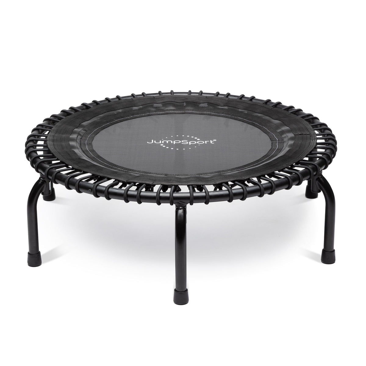 Disc-O-Bed JumpSport 350 Indoor Lightweight 39" Fitness Trampoline, Black with White Frame - 168413