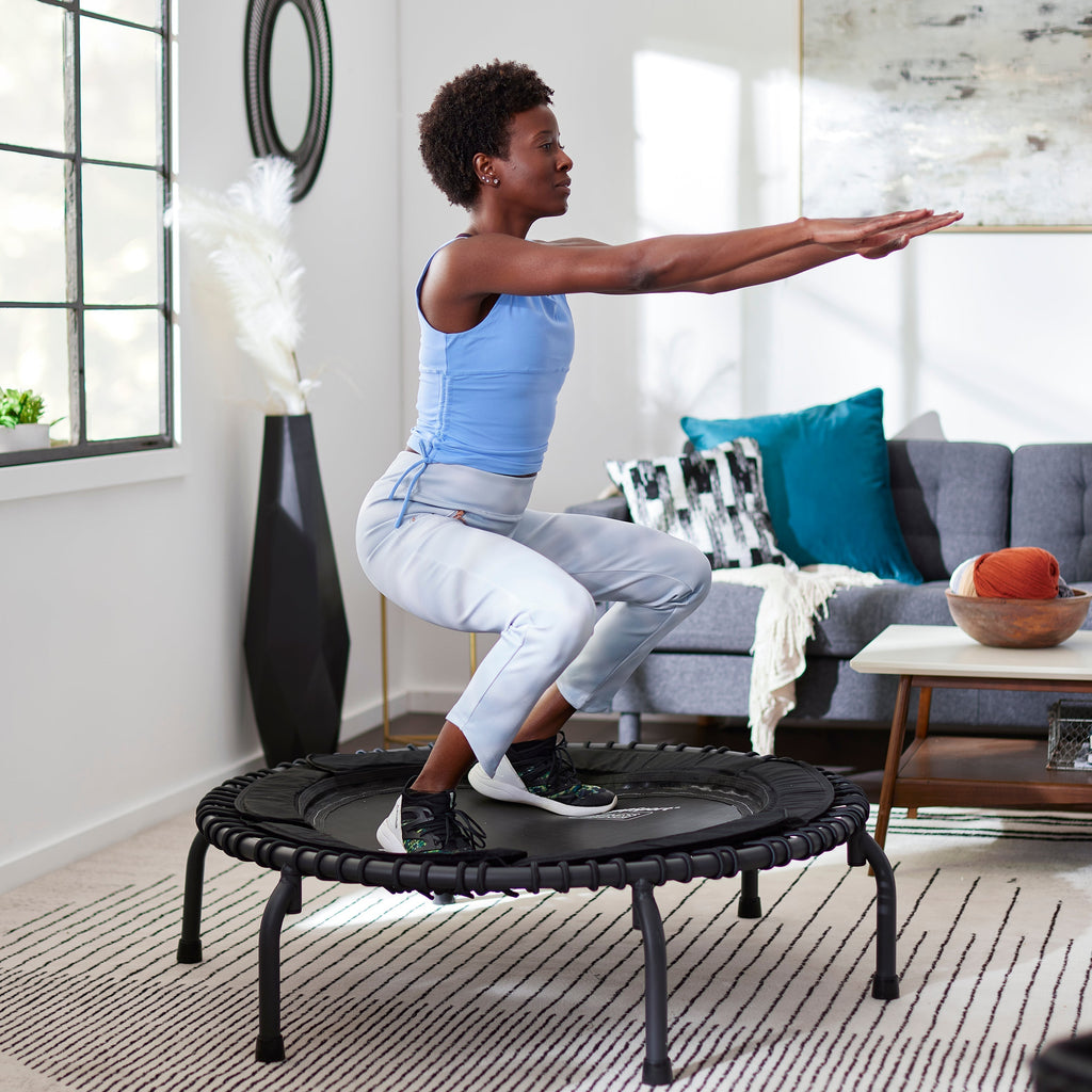 Disc-O-Bed JumpSport 570 PRO Indoor Durable Lightweight 44-Inch Fitness Trampoline, Black - 168420