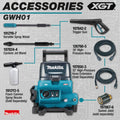 Makita 40V Max XGT Brushless 1300 PSI 1.5 GPM Pressure Washer Cordless (Bare Tool)-GWH01Z