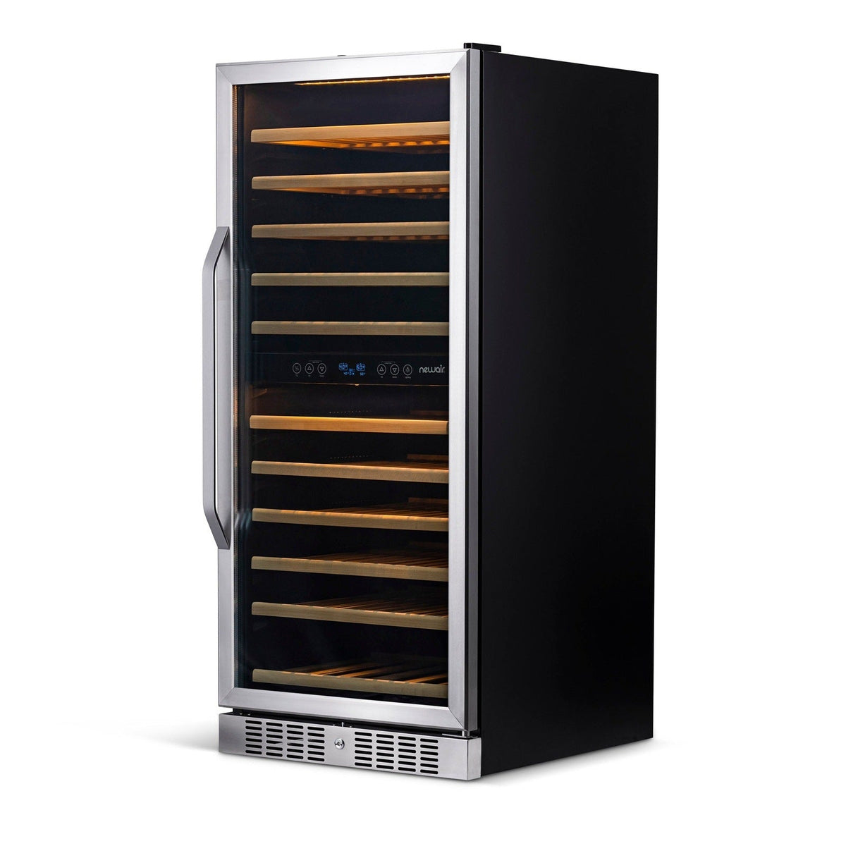 Newair - 27” 116-Bottle Dual-Zone Built-in Stainless Steel Wine Cooler (AWR-1160DB)