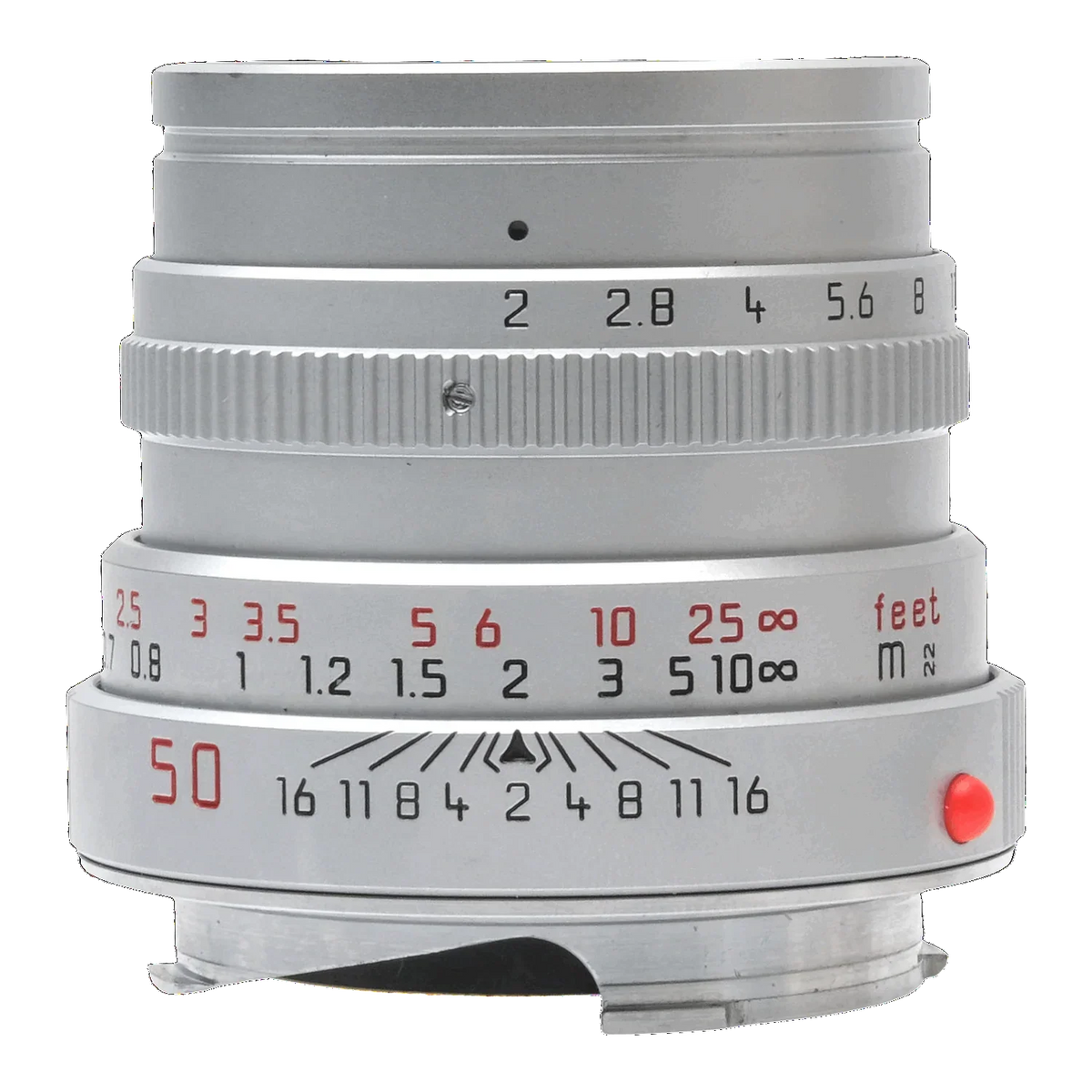 Leica 50mm f2 Summicon-M V4  Silver, Boxed  3630759