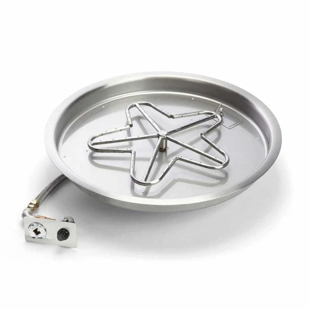 19" Round Bowl Pan, Battery Operated Push Button Ignition Kit - PENTA19-FPK-NG