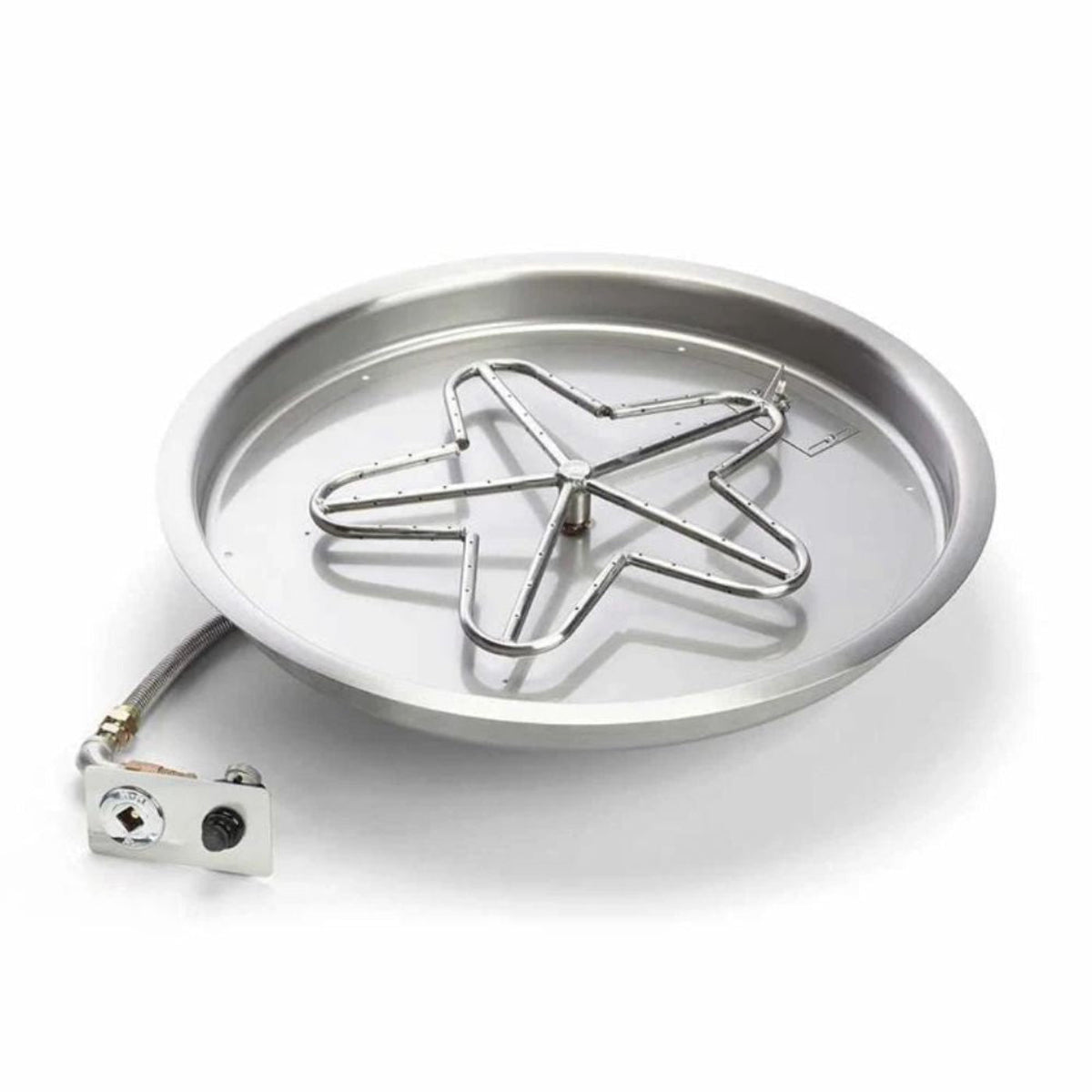 19" Round Bowl Pan, Battery Operated Push Button Ignition Kit - PENTA19-FPK-NG
