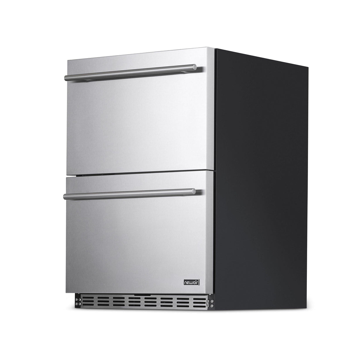 Newair - 24” 20-Bottle/80 Can Dual-Zone Built-in/Freestanding Outdoor Dual Drawer Wine & Beverage Center (NOF100SS00)