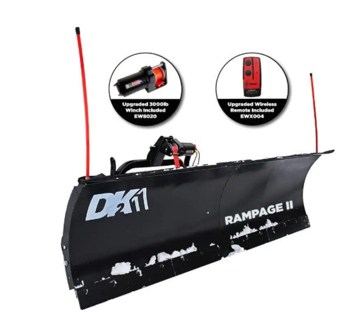 DK2 RAMP8219 Rampage II 82 x 19 in. Snow Plow for Trucks and SUV New - RAMP8219