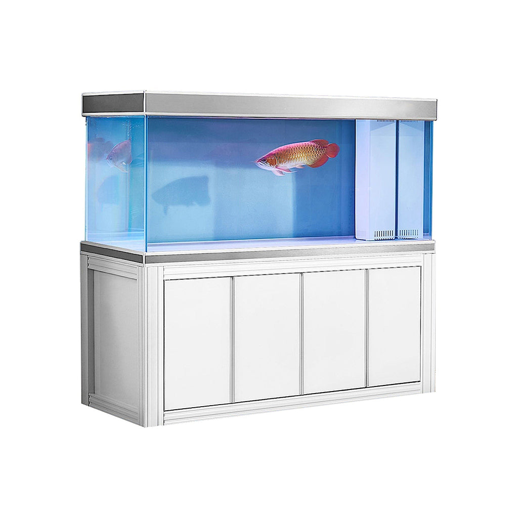 Aqua Dream 230 Gallon Tempered Glass Aquarium White and Silver -  AD-1760-WS