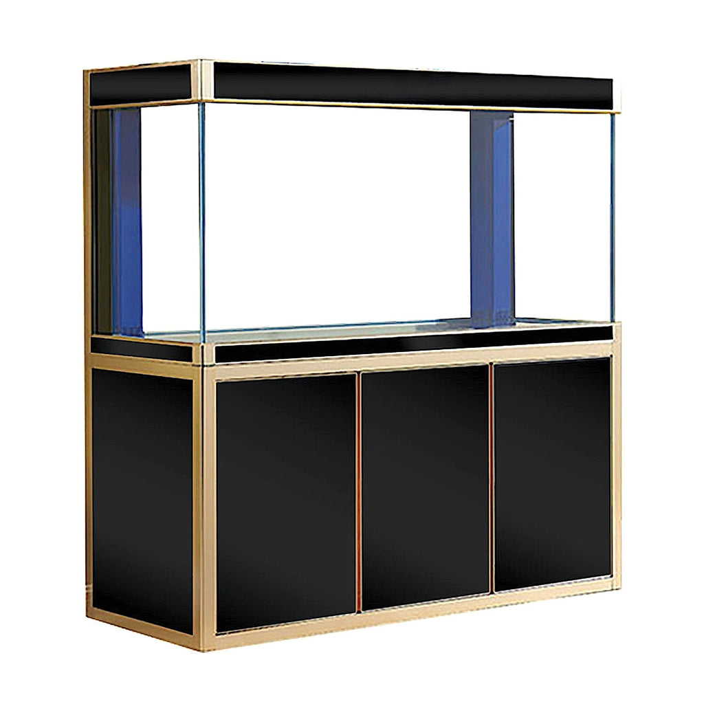 Aqua Dream 135 Gallon Tempered Glass Aquarium Black With Gold  - AD-1260-BK