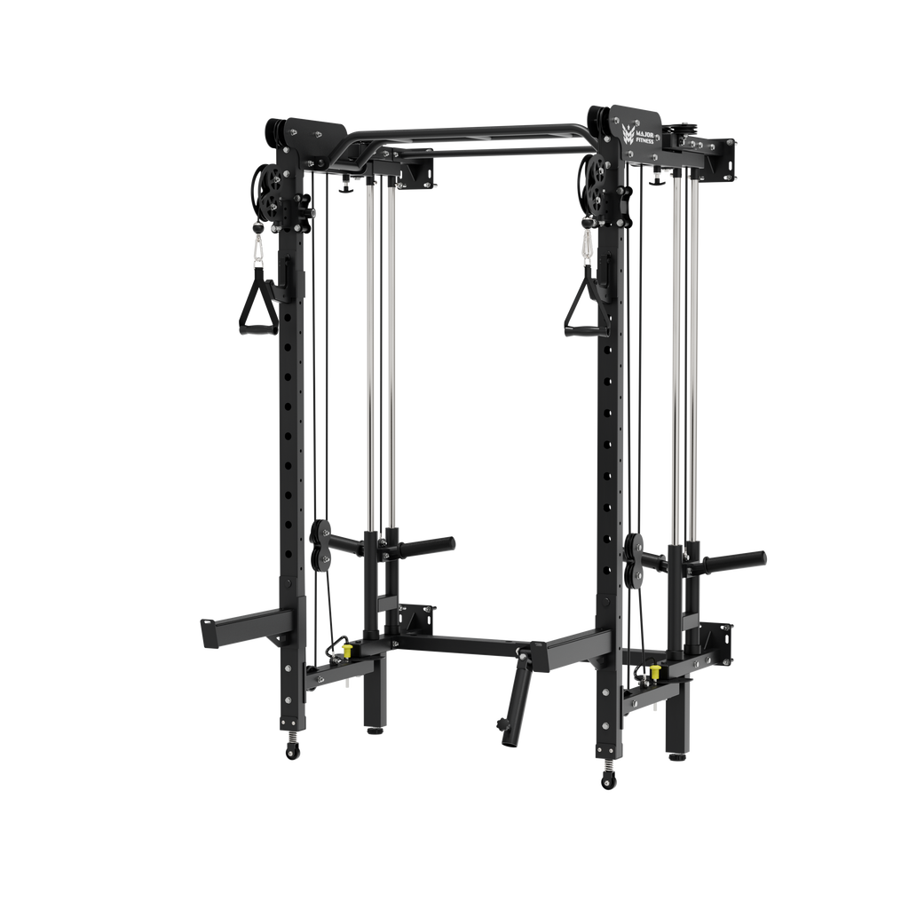 Major Fitness F35 All-In-One Home Gym Wall-Mount Folding Power Rack - F35BL