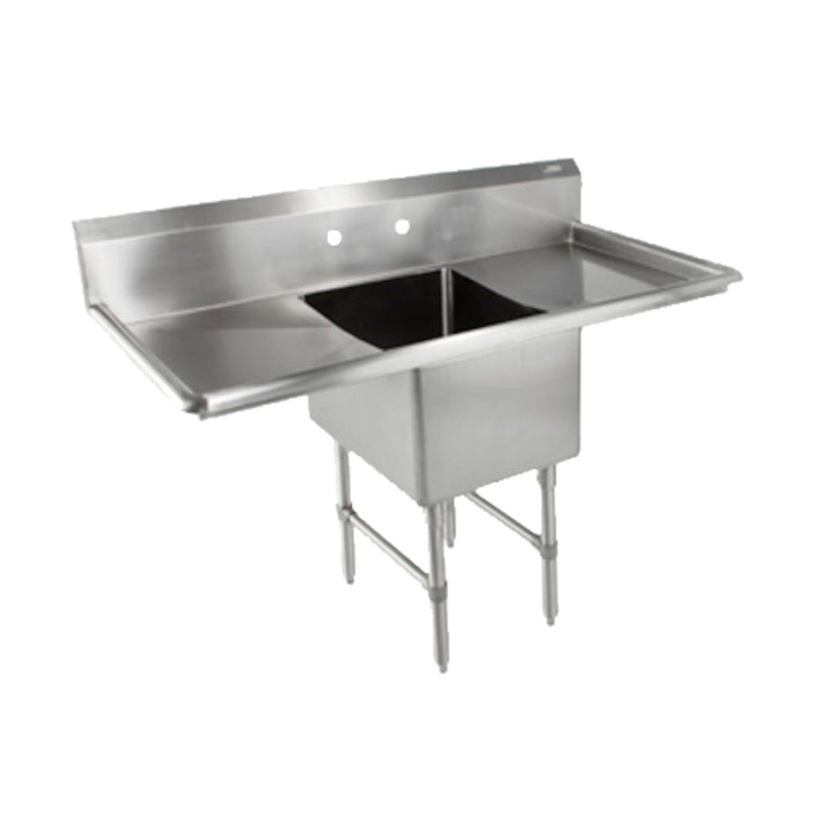 John Boos 1B18244-2D18 One Compartment Sink with Two 18" Drainboards - JB1B182442D18