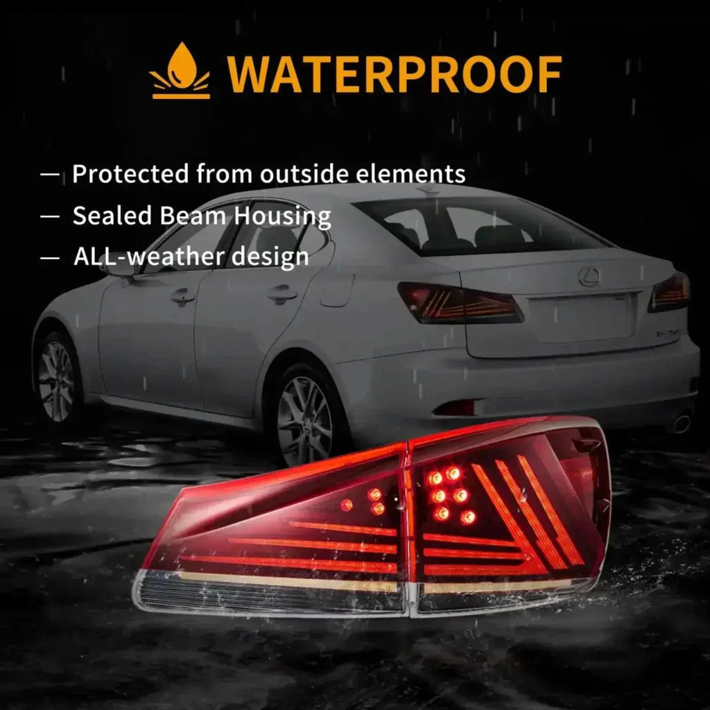 Auxbeam LED Tail Lights Assembly Upgraded Version For 2006-2013 Lexus IS 2th Gen (XE20) - ZC000166