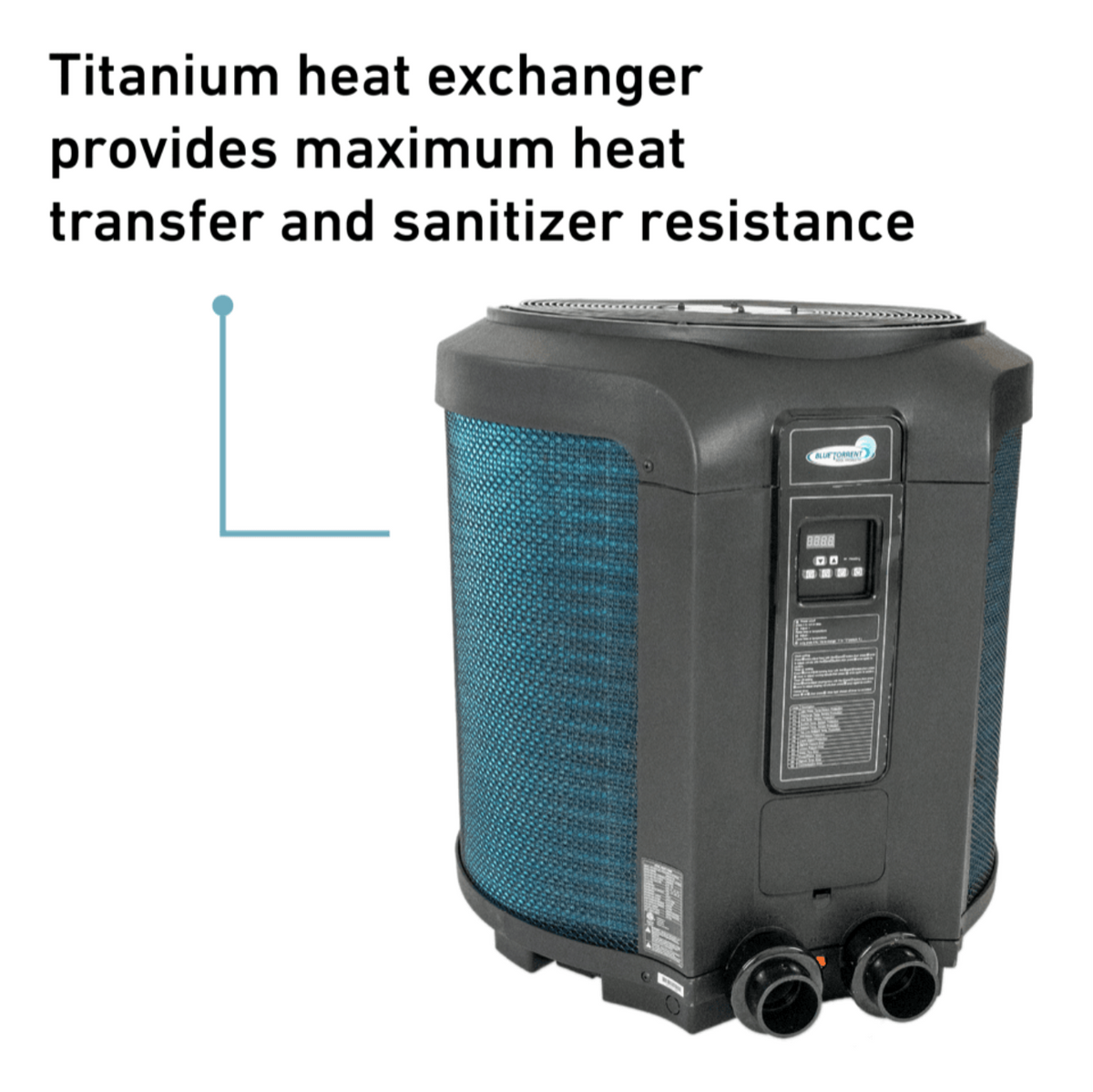 Blue Torrent Pool Heat Pump 95,000 BTU to Heat 18,000 Gallons - CFT 95