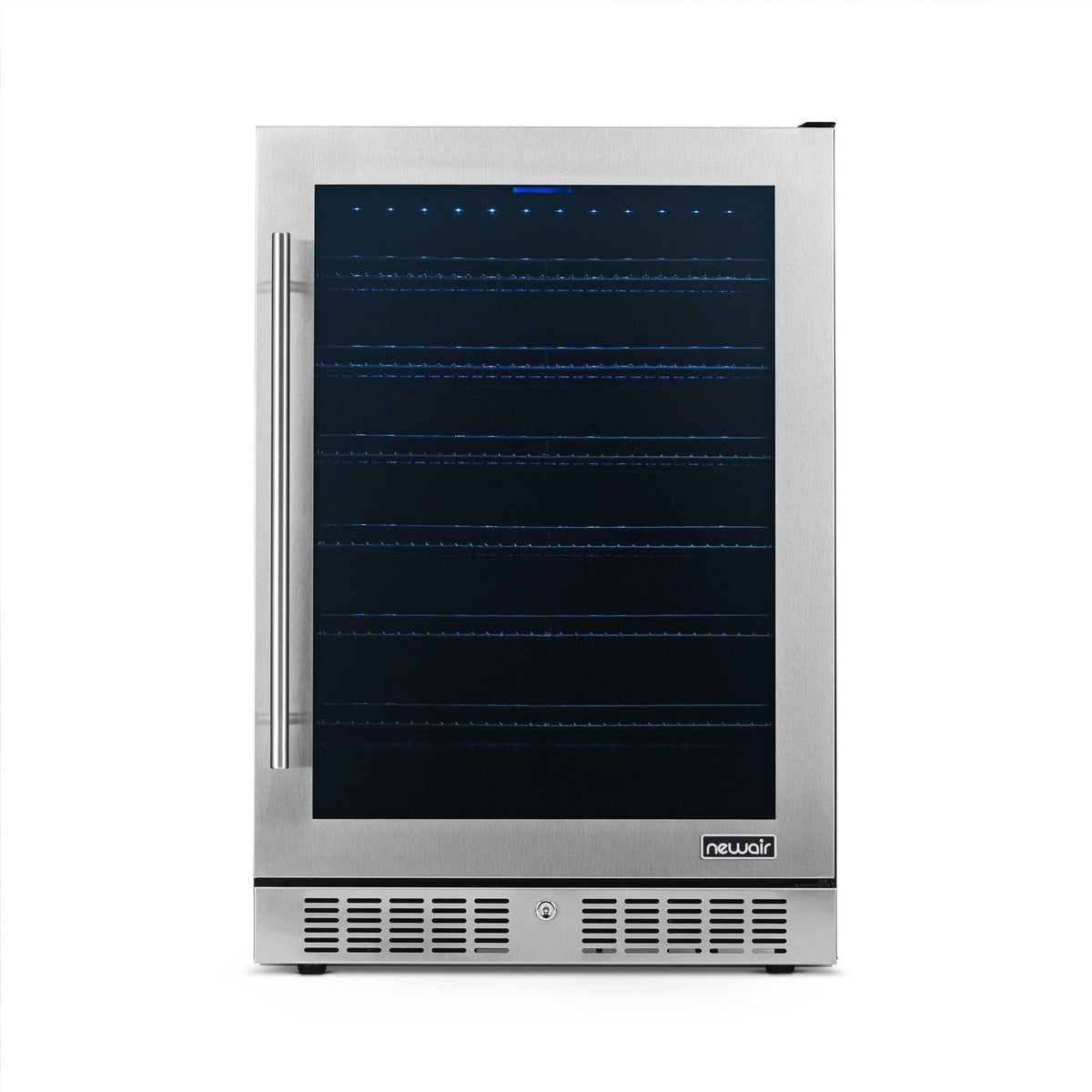 Newair - 24” 224-Can Built-in Premium Beverage Center w/ Color Changing LED Lights (NBC224SS00)