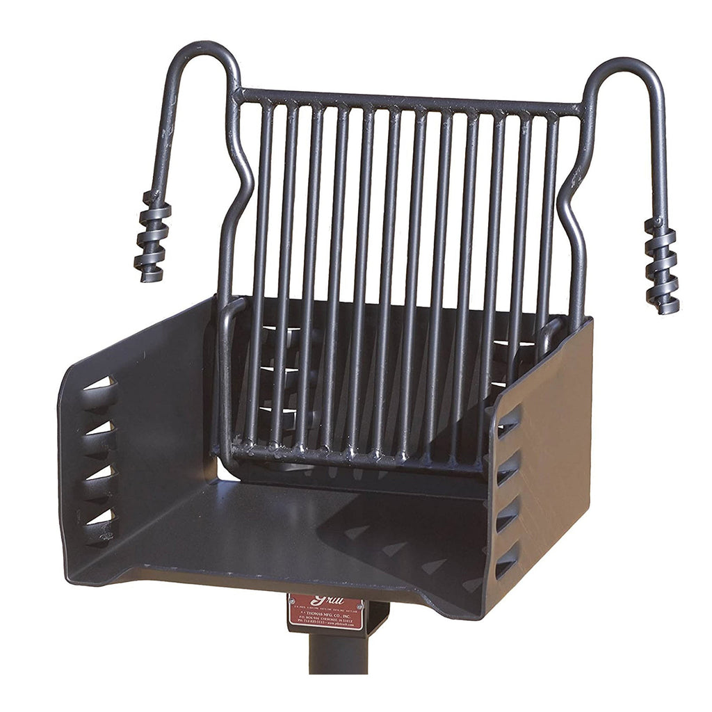 Pilot Rock H-16 B6X2 Park Style Outdoor BBQ Charcoal Grill w/ Swivel, 4 Pack - 415872