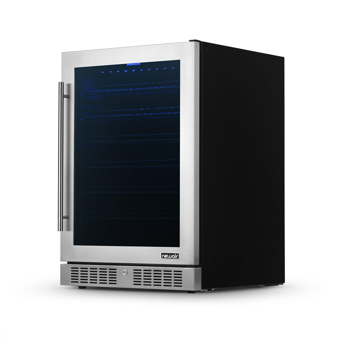 Newair - 24” 224-Can Built-in Premium Beverage Center w/ Color Changing LED Lights (NBC224SS00)